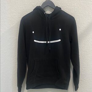 Black Smiley Face Hoodie small